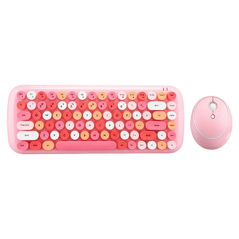 Wireless keyboard + mouse set MOFII Candy 2.4G (Pink)