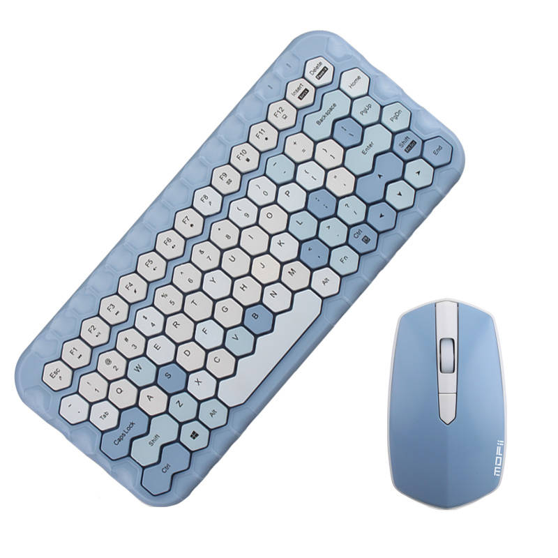 Wireless keyboard + mouse set MOFII Honey 2.4G (blue)
