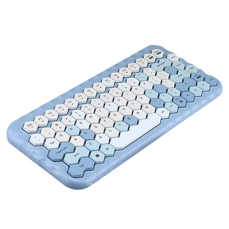 Wireless keyboard + mouse set MOFII Honey 2.4G (blue)