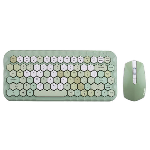 Wireless keyboard + mouse set MOFII Honey 2.4G (green)