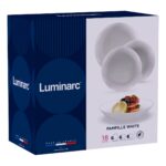 Επιτραπέζια σκεύη Luminarc PAMPILLE Λευκό Γυαλί (18 Τεμάχια)