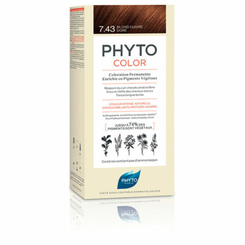 Μόνιμος Χρωματισμός Phyto Paris Phytocolor 7.43-rubio dorado cobrizo Χωρίς αμμωνία