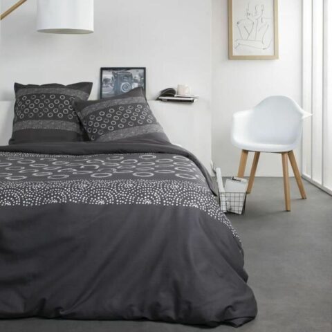 Σετ σεντονια TODAY Κύκλους Σκούρο γκρίζο Διπλό κρεβάτι 240 x 260 cm