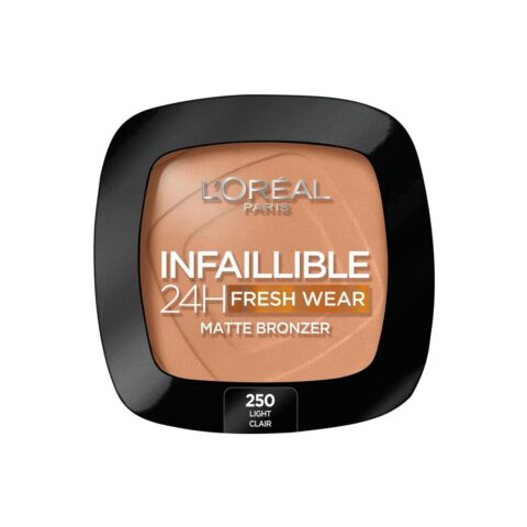 Συμπαγής Σκόνη Bronzers L'Oreal Make Up Infaillible 250-light clair 24 ώρες (9 g)