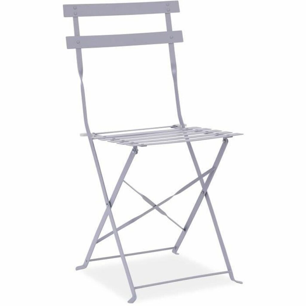 Σετ Τραπέζι με 2 Καρέκλες Γκρι Χάλυβας (42 x 46 x 82 cm)