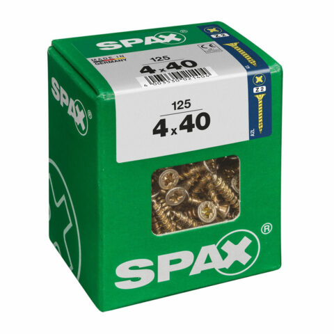Screw Box SPAX Yellox Ξύλο Επίπεδο κεφάλι 125 Τεμάχια (4 x 40 mm)