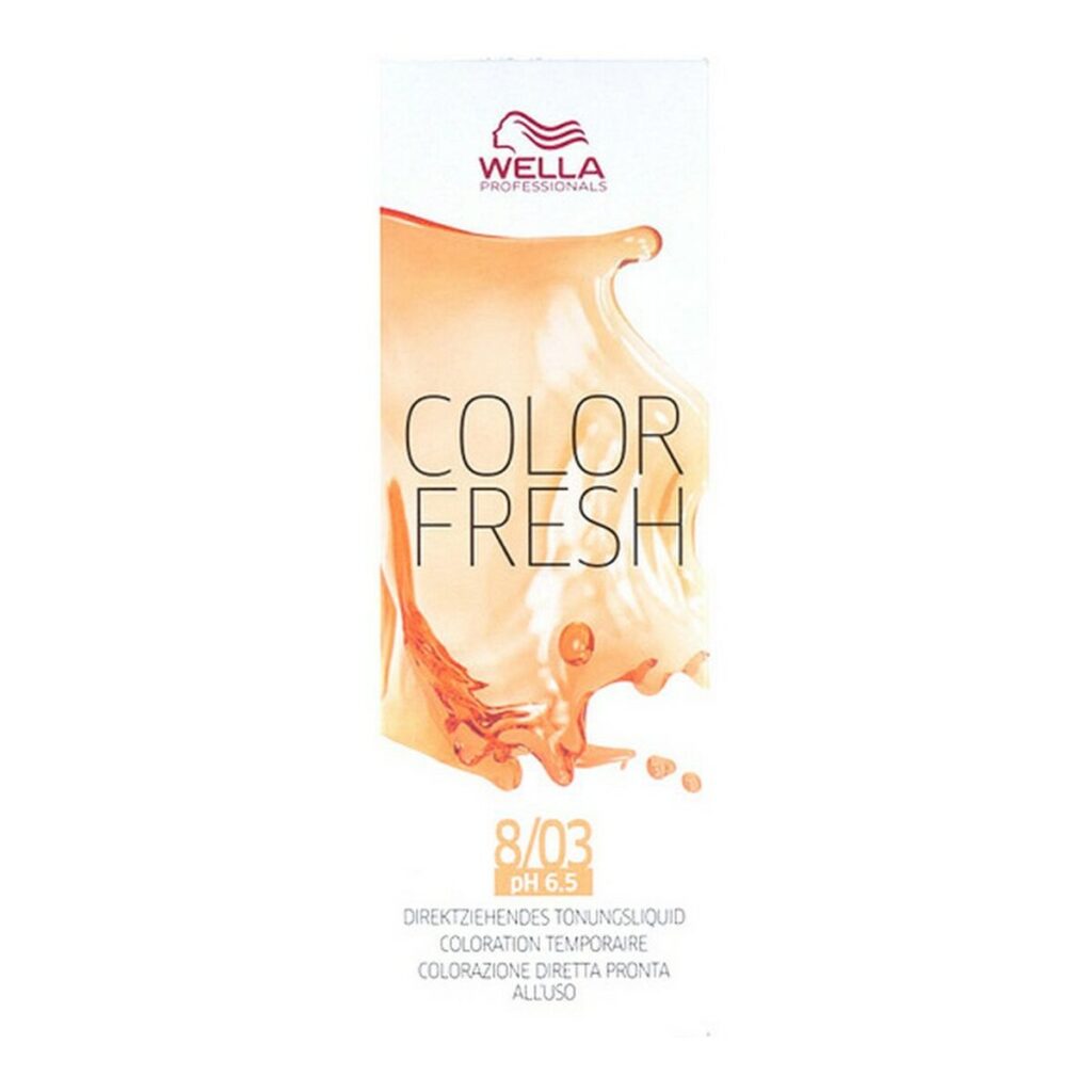 Ημιμόνιμη Βαφή Color Fresh Wella Nº 8/03 (75 ml)