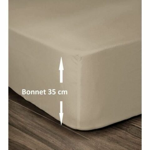 Τοποθετημένο φύλλο Lovely Home Μπεζ Διπλό κρεβάτι (160 x 200 cm)
