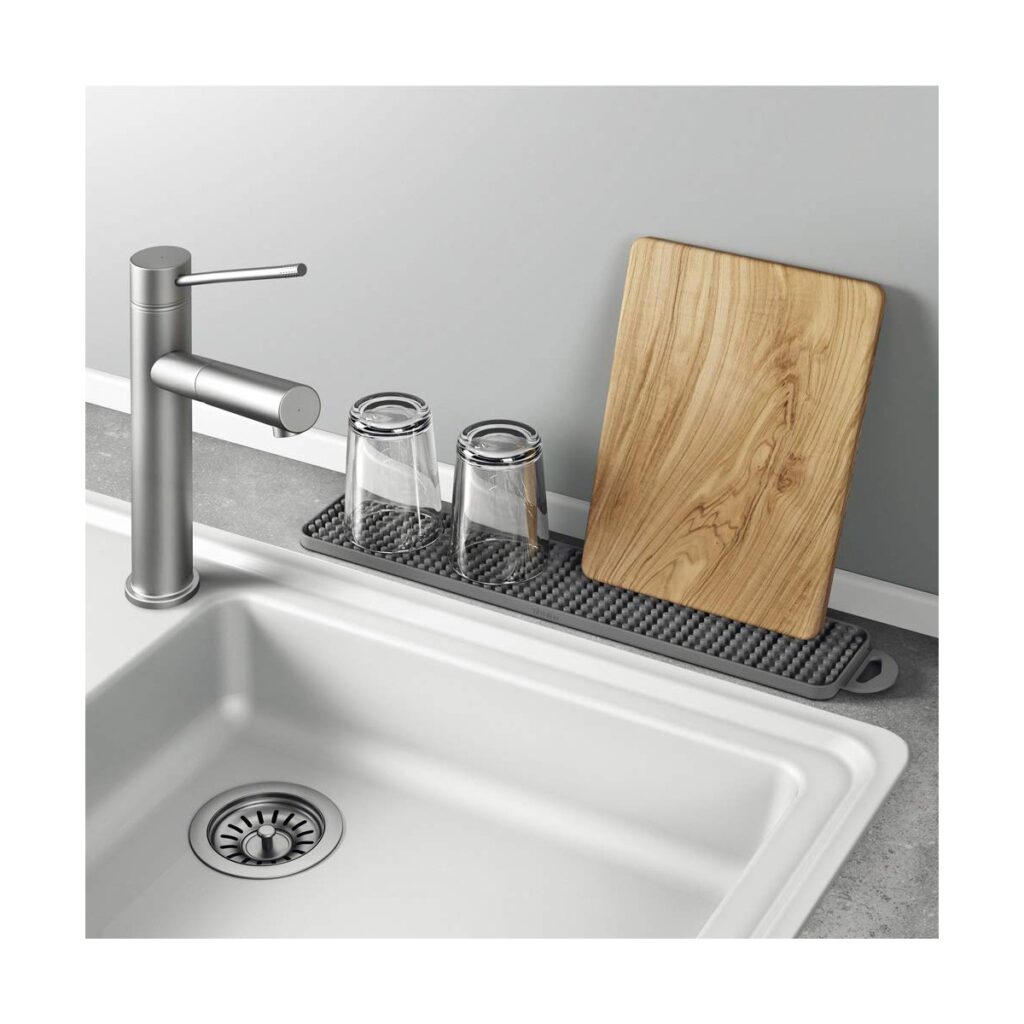 Σουρωτήρι Για το Νεροχύτη Metaltex Gravity slim Γκρι PEVA (40 x 8 cm)