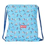 Σχολική Τσάντα με Σχοινιά Rollers Moos M196 Ανοιχτό Μπλε Πολύχρωμο