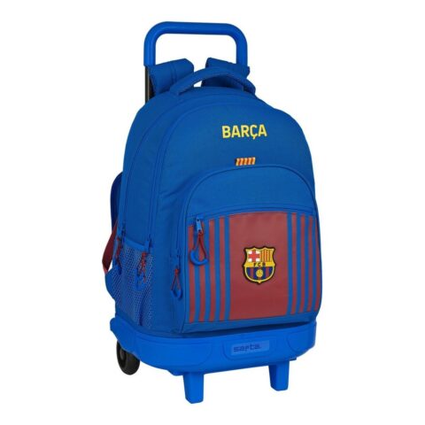 Σχολική Τσάντα με Ρόδες F.C. Barcelona M918 33 x 45 x 22 cm Μπορντό Ναυτικό Μπλε (33 x 45 x 22 cn)