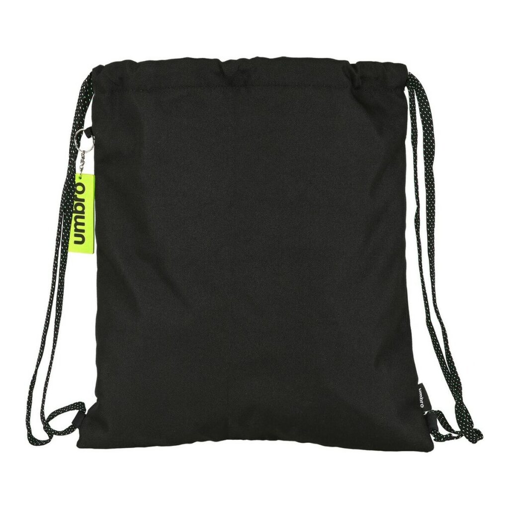 Σχολική Τσάντα με Σχοινιά Umbro Essentials Μαύρο γκράφιτι (35 x 40 x 1 cm)