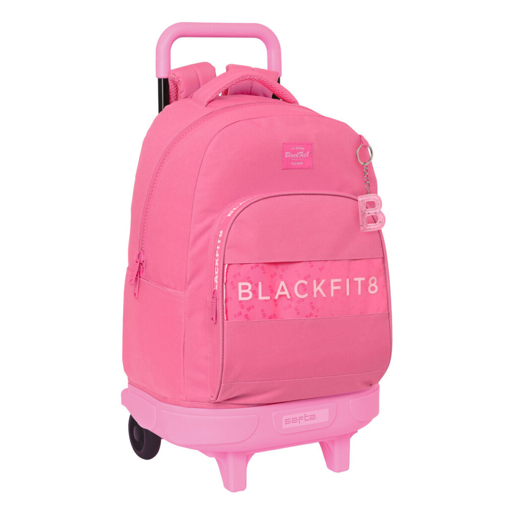 Σχολική Τσάντα με Ρόδες BlackFit8 Glow up Ροζ (33 x 45 x 22 cm)