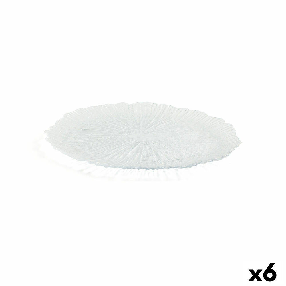 Flatplater Quid Mar de Viento Διαφανές Γυαλί (Ø 32 cm) (Pack 6x)