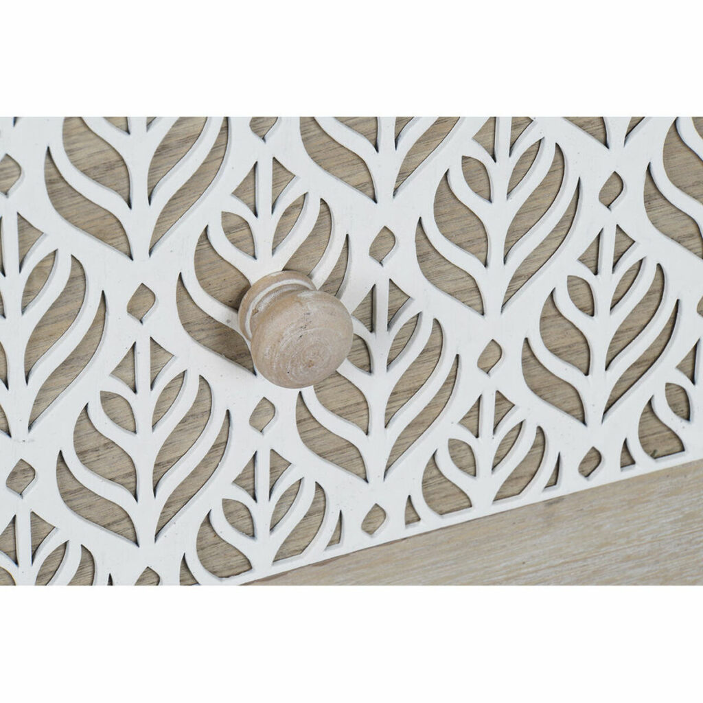 Σιφονιέρα DKD Home Decor 80 x 42 x 80 cm Φυσικό Λευκό Φύλλο φυτού