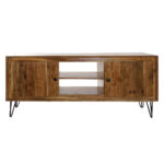 Τηλεόραση DKD Home Decor 145 x 42 x 61 cm Μαύρο Καφέ ξύλο ακακίας