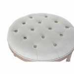 Σκαμπό DKD Home Decor 8424001794409 Φυσικό Μπεζ λινό ξύλο καουτσούκ (70 x 70 x 47 cm)