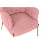 Πολυθρόνα DKD Home Decor Ροζ Χρυσό Μέταλλο πολυεστέρας (65 x 73 x 79