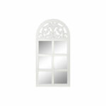 Τοίχο καθρέφτη DKD Home Decor Κρυστάλλινο Παράθυρα Λευκό Ξύλο MDF (81 x 2