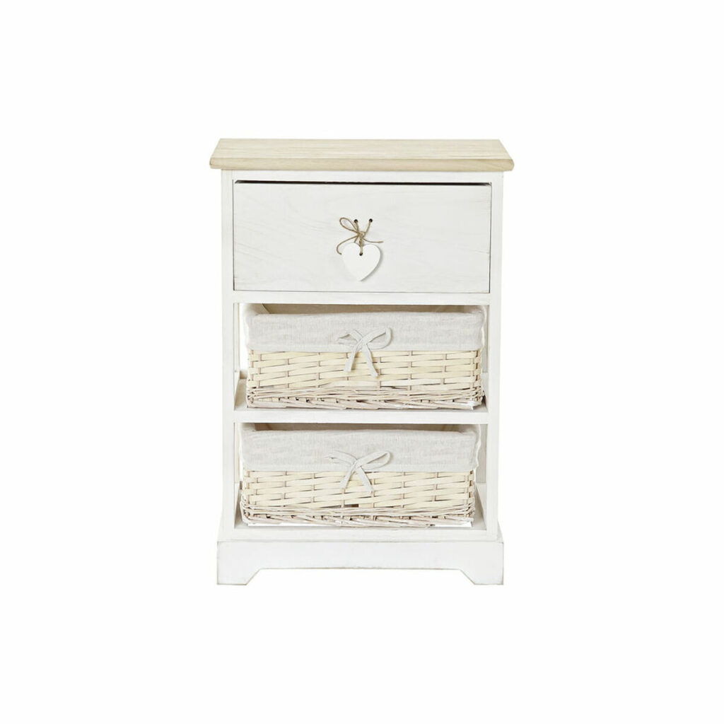 Σιφονιέρα DKD Home Decor Φυσικό Λευκό λυγαριά Ξυλο παουλόβνια (40 x 29 x 58