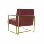 Πολυθρόνα DKD Home Decor 67 x 70 x 76 cm Ροζ Χρυσό Μέταλλο Πλαστική ύλη