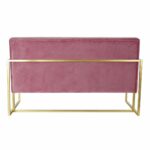 Καναπές DKD Home Decor Ροζ Χρυσό Μέταλλο πολυεστέρας (128 x 70 x 76 cm)