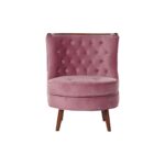 Κάθισμα DKD Home Decor Ροζ Ξύλο πολυεστέρας (65 x 69 x 80 cm)