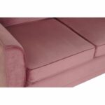 Καναπές DKD Home Decor 136 x 76 x 82 cm Ροζ Φυσικό Ξύλο Sixties