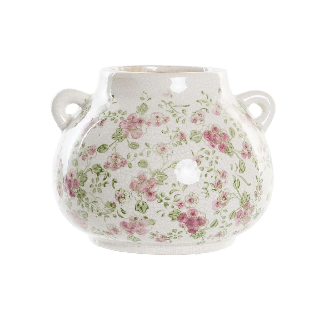 Βάζο DKD Home Decor Λευκό Πράσινο Μπορντό Πήλινα 21 x 20 x 16 cm