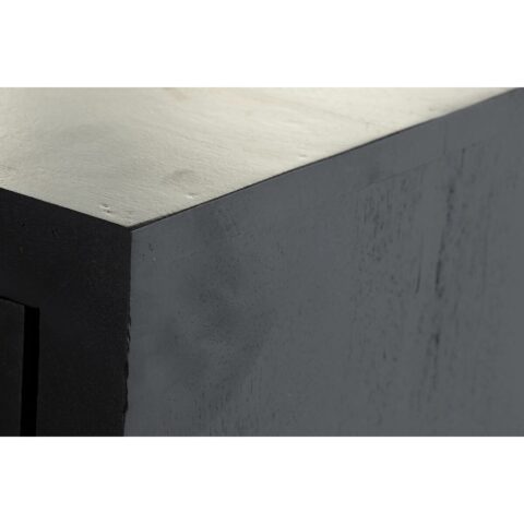 Σκευοθήκη DKD Home Decor Μαύρο ρατάν Ξύλο από Μάνγκο (160 x 40 x 90 cm)