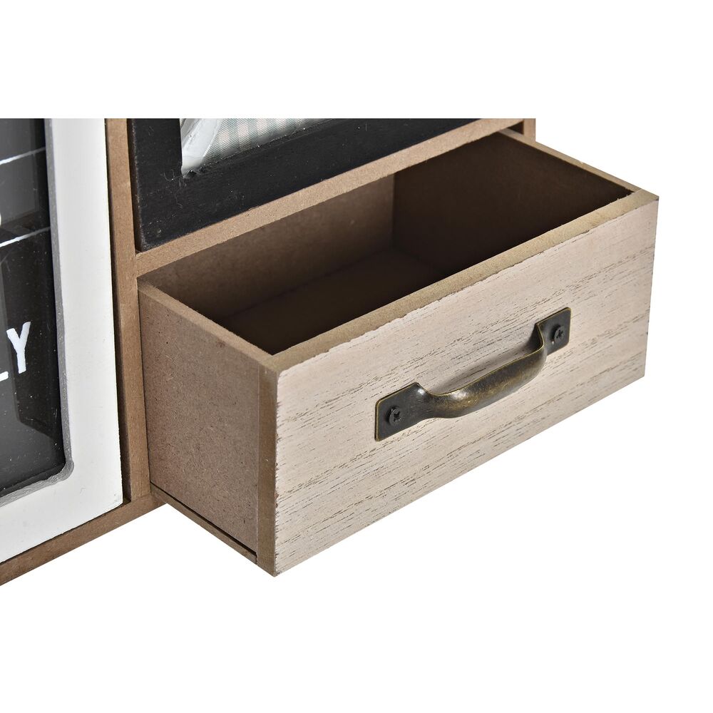 Διοργανωτής Πολλαπλών Χρήσεων DKD Home Decor Κουζίνα Κρυστάλλινο Μέταλλο Ξύλο MDF Shabby Chic (30 x 10 x 29 cm)