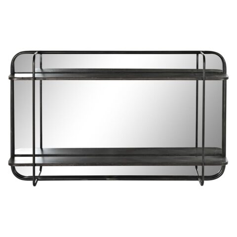 Τοίχο καθρέφτη DKD Home Decor Μαύρο Μέταλλο (80 x 12 x 50 cm)