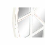 Τοίχο καθρέφτη DKD Home Decor 76 x 2 x 76 cm Κρυστάλλινο Λευκό Ρομαντικό Ξύλο MDF Παράθυρο Μαρινάτος