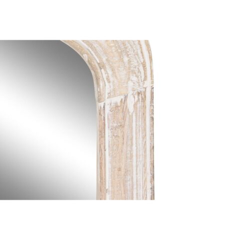 Τοίχο καθρέφτη DKD Home Decor Φυσικό Λευκό Ξύλο από Μάνγκο Μαρινάτος (30 x 3 x 107 cm)