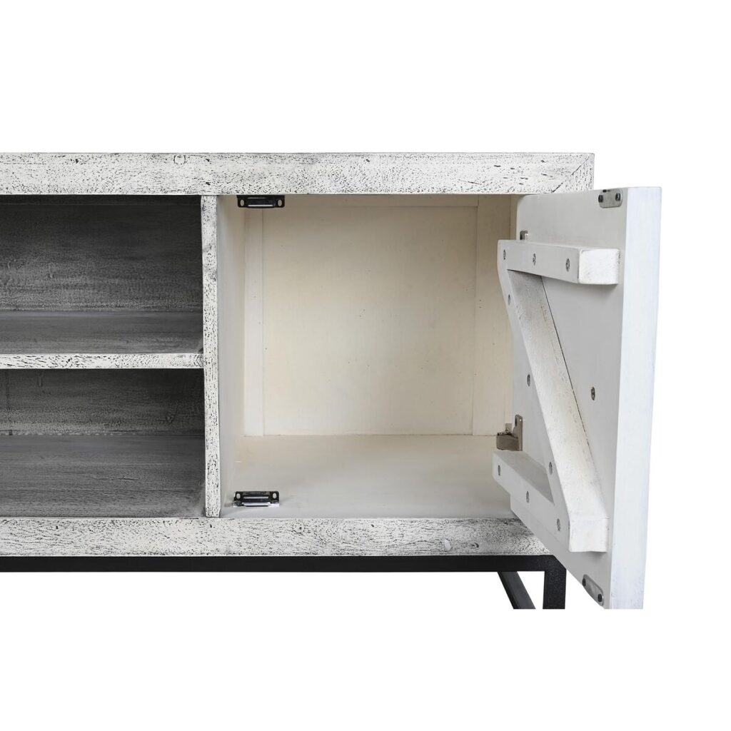 Τηλεόραση DKD Home Decor Λευκό Μπεζ Γκρι Πολύχρωμο Κεραμικά Ξύλο από Μάνγκο 130 x 40 x 56 cm