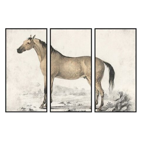 Πίνακας DKD Home Decor Άλογο (180 x 4 x 120 cm)