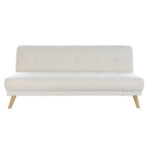 Καναπές-Κρεβάτι DKD Home Decor 172 x 80 x 76 cm Κρεμ ξύλο καουτσούκ Σύγχρονη Scandi