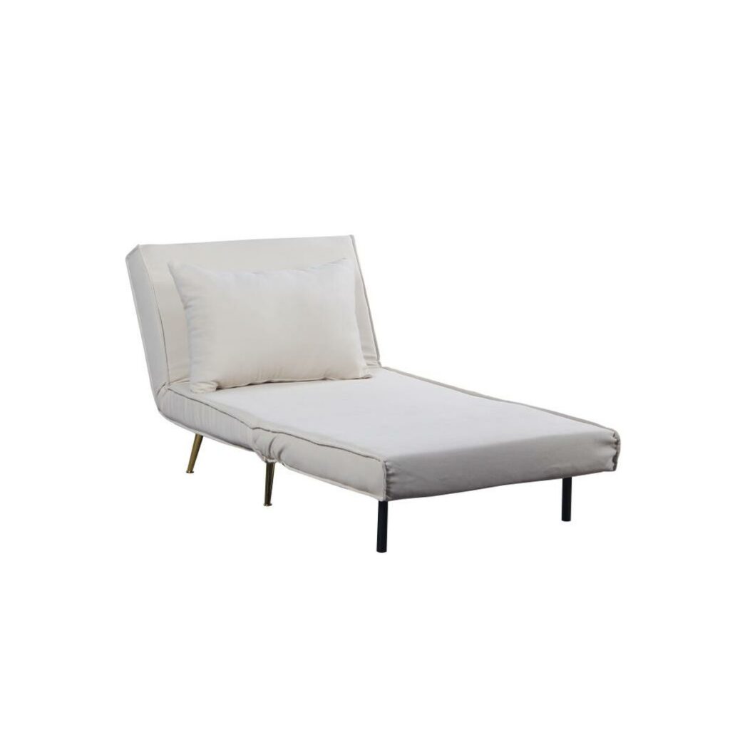 Καναπές-Κρεβάτι DKD Home Decor Κρεμ Μέταλλο Scandi 90 x 90 x 84 cm