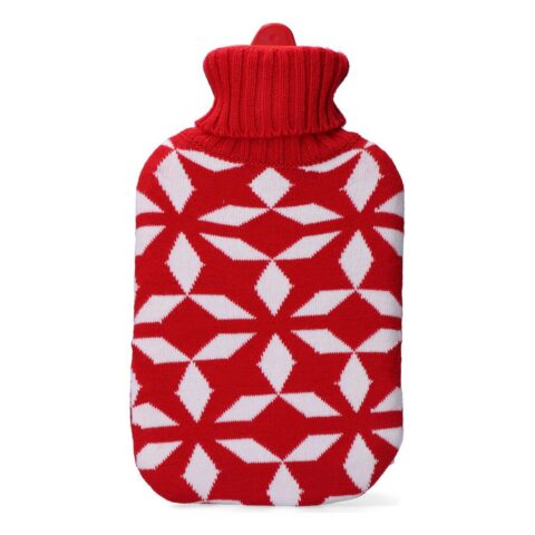Τσάντα Ζεστού Νερού EDM Κόκκινο Λευκό Μαλλί (2 L)