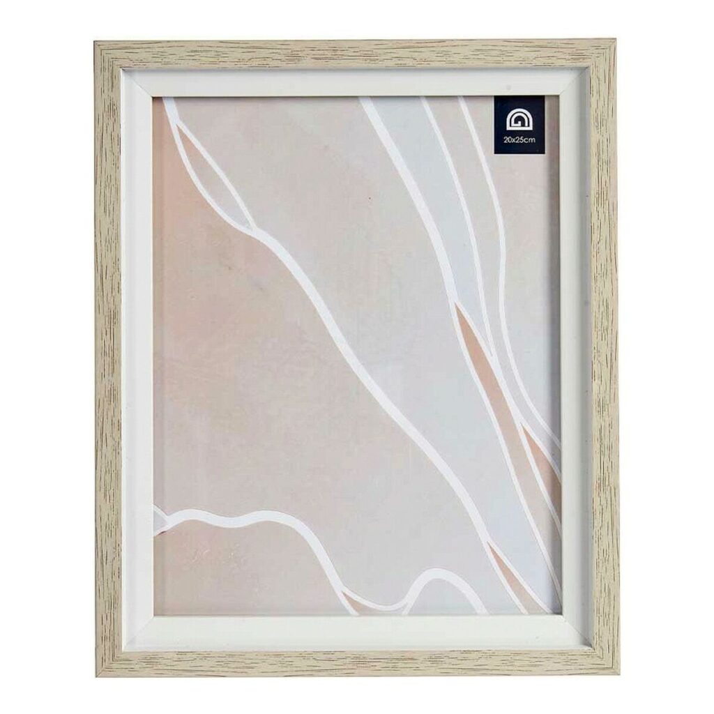 Κορνίζα Καφέ Λευκό Κρυστάλλινο Ξύλο Πλαστική ύλη (24 x 2 x 29 cm)