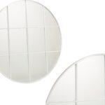 Τοίχο καθρέφτη Στρόγγυλο Μέταλλο Λευκό (100 x 2