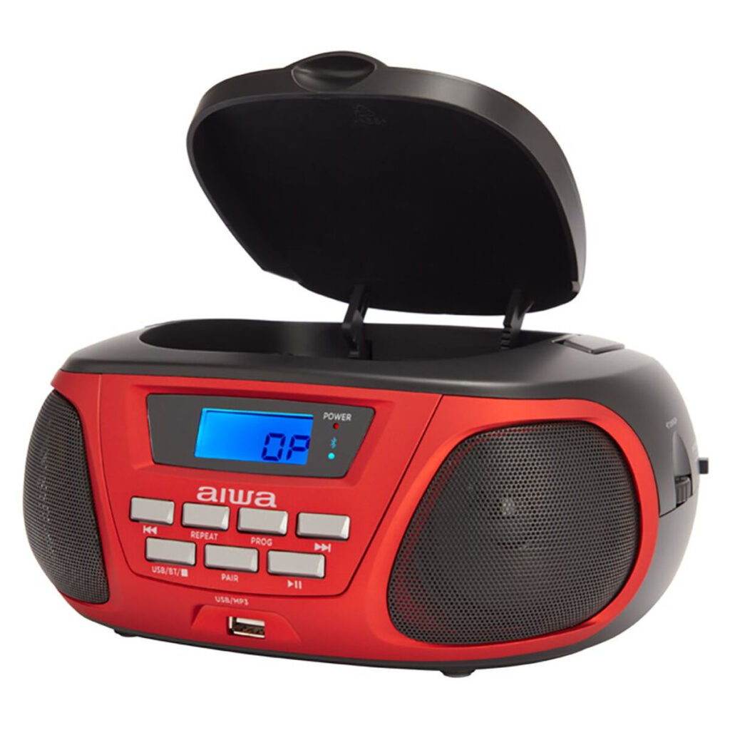 CD Ραδιόφωνο Bluetooth MP3 Aiwa BBTU300RD    5W Μαύρο Κόκκινο