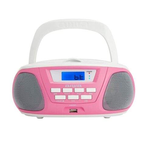 CD Ραδιόφωνο Bluetooth MP3 Aiwa BBTU300PK    5W Ροζ Λευκό