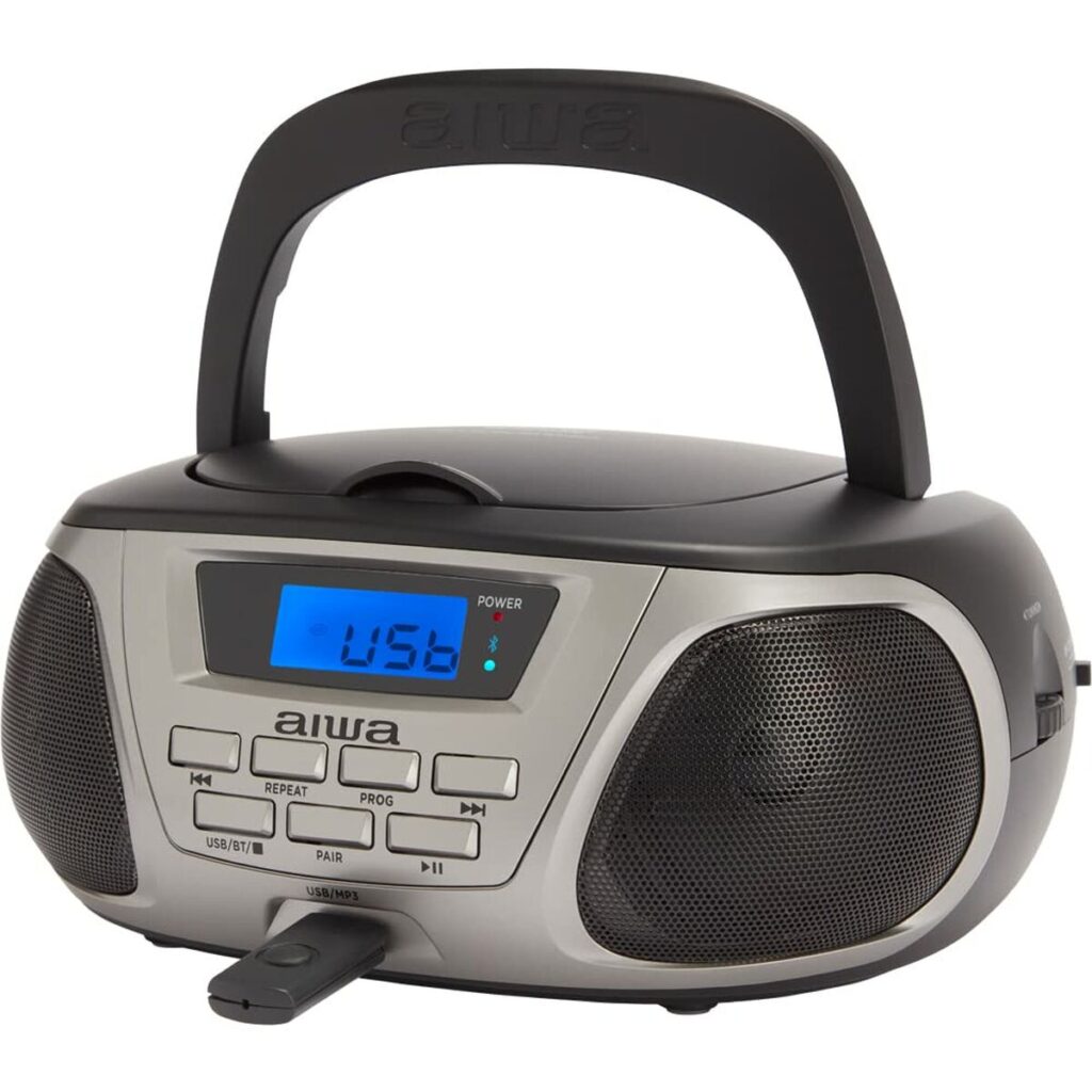 CD Ραδιόφωνο Bluetooth MP3 Aiwa BBTU300TN    5W Γκρι Μαύρο Τιτάνιο