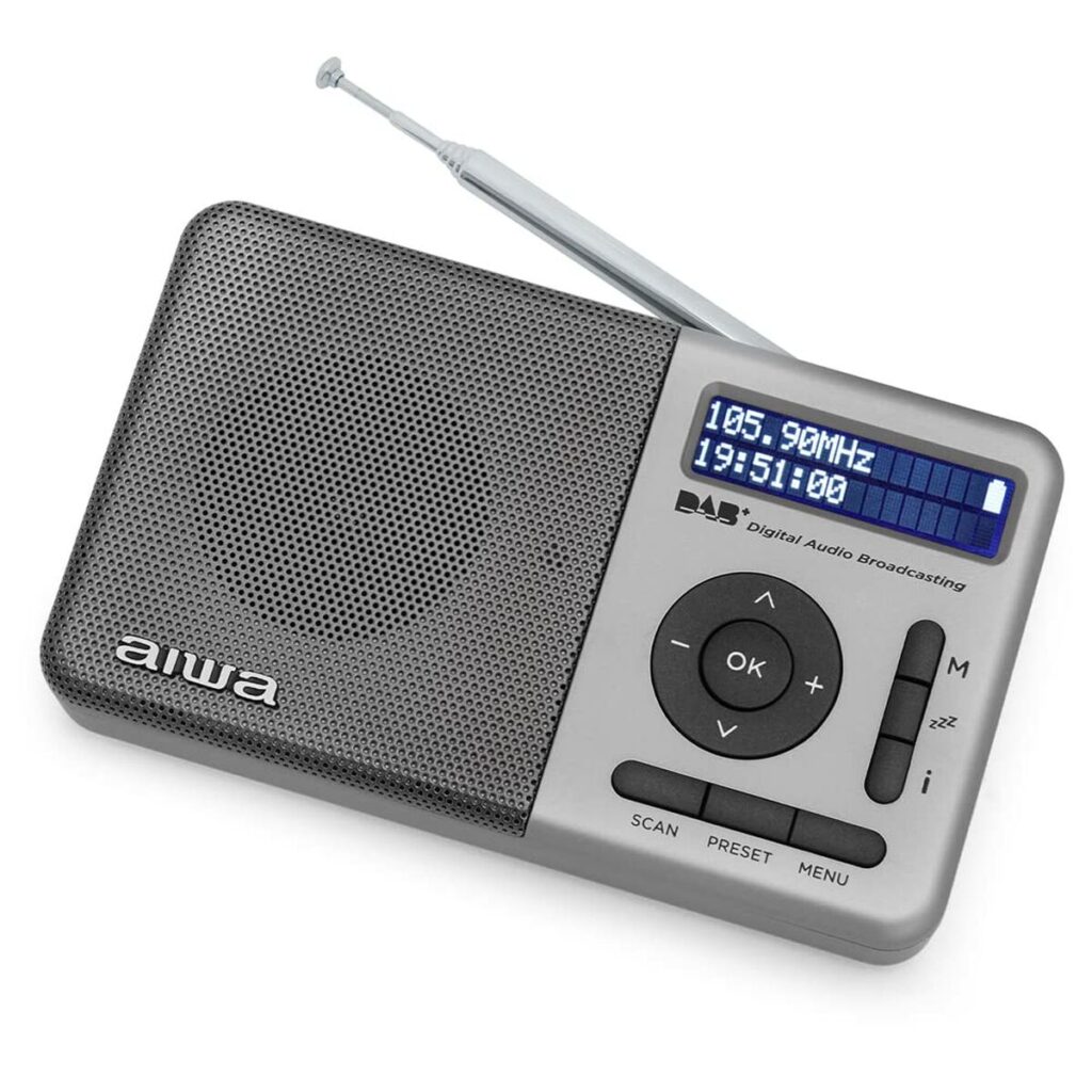 Ψηφιακό Φορητό Ραδιόφωνο Aiwa RD40DABSL Ασημί FM Γκρι DAB+