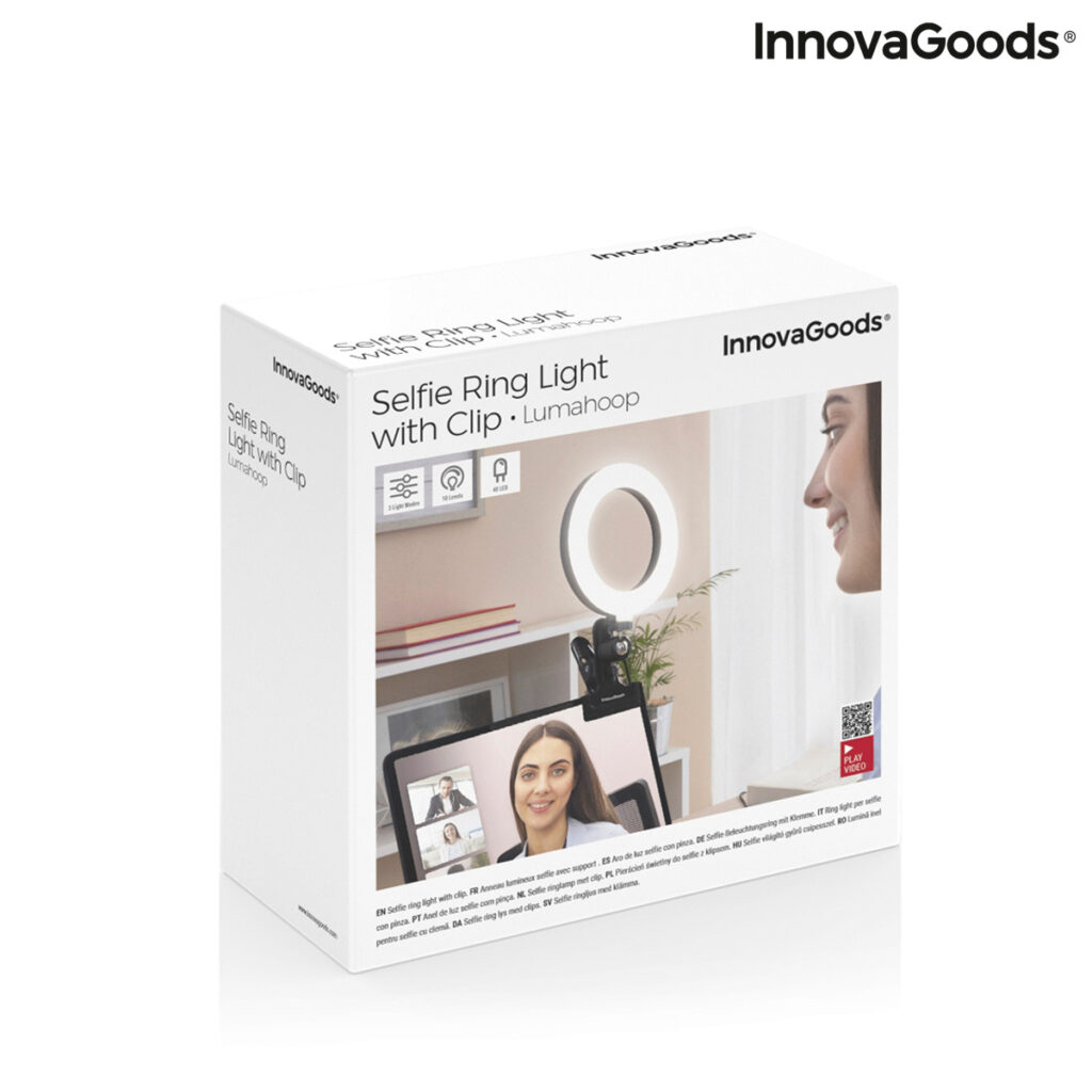 Δαχτυλίδι Φωτός για Selfie με Κλιπ Υποστήριξης Lumahoop InnovaGoods