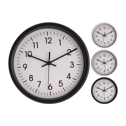 Ρολόι Τοίχου EDM Μαύρο PVC (Ø 20 cm x 4 cm)