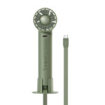 Baseus Flyer Turbine portable hand fan + Lightning cable (green)