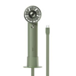 Baseus Flyer Turbine portable hand fan + Lightning cable (green)