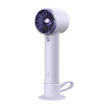 Portable hand fan Baseus Flyer Turbine + USB-C cable (purple)